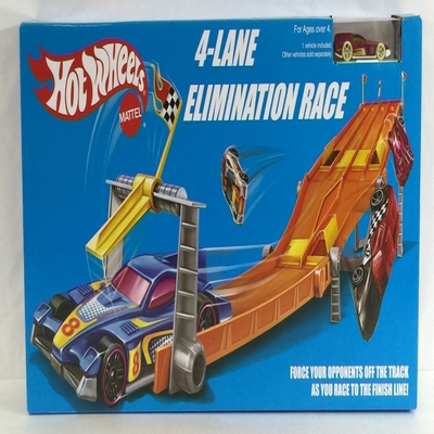 Hot wheels four hot sale lane elimination track